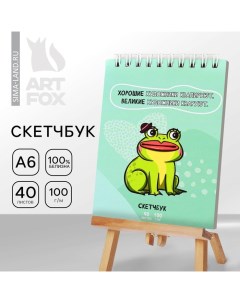 Скетчбук «Лягушка», А6, 40 листов, 100 г/м Artfox