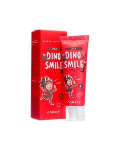 Детская гелевая зубная паста DINO's SMILE c ксилитом и вкусом колы, 60 г Consly