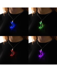 Светодиодный кулон «Полумесяц» 60 см, батарейки, свечение мульти (RGB) Luazon lighting