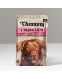 Влажный корм для собак, говядина в соусе, 85 г Chammy