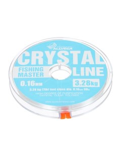 Леска монофильная Fishing Master CRYSTAL диаметр 0 16 мм тест 3 28 кг 30 м Allvega