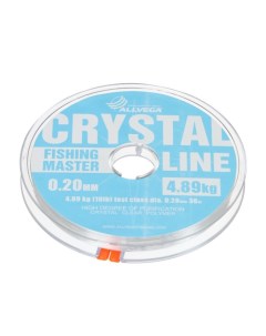 Леска монофильная Fishing Master CRYSTAL, диаметр 0.20 мм, тест 4.89 кг, 30 м Allvega