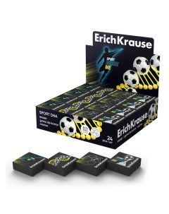 Ластик Sport DNA 32 х 32 х 11 мм эко ПВХ черный Erichkrause