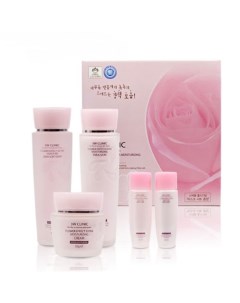 Набор для лица Flower Effect Extra Moisturizing 5 предметов тонер 150 мл и 30 мл эмульсия 150 мл и 3 3w clinic