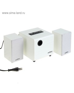 Компьютерные колонки 2 1 SPARTA SBA 210 2х2 Вт 8 Вт MP3 FM 220 В белые Smartbuy