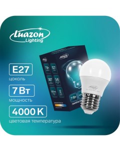 Лампа cветодиодная G45 7 Вт E27 630 Лм 4000 К дневной свет Luazon lighting