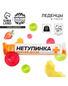 Леденцы в тубусе «Нетупинка», вкус: мульти, 32 г. Фабрика счастья