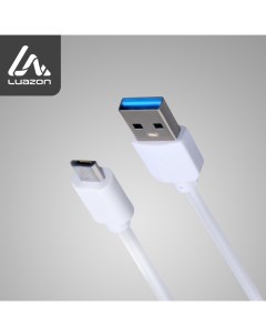 Кабель Luazon microUSB USB 1 А 1 5 м утолщенный белый Luazon home