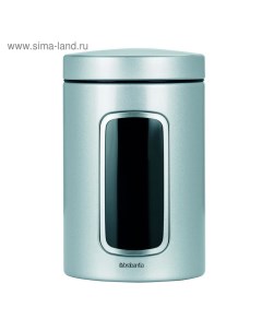 Контейнер для сыпучих продуктов, с окном, цвет cерый металлик Brabantia