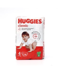 Подгузники Classic (7-18 кг), 14 шт Huggies