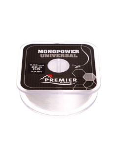 Леска Preмier fishing MONOPOWER Universal диаметр 0 5 мм тест 22 5 кг 100 м прозрачная Premier fishing