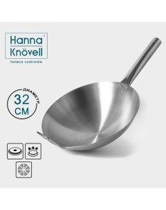 Сковорода Wok из нержавеющей стали Chief d 32 см с ручкой Hanna knövell