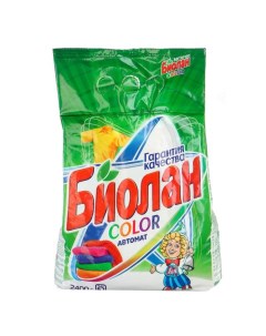 Стиральный порошок Color автомат 2 4 кг Biolan