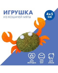 Игрушка для кошек «Краб» из кошачьей мяты, 4 х 5 см Пушистое счастье