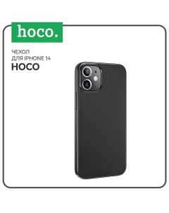 Чехол для телефона iPhone 14, TPU, усиленное окно под камеру, чёрный Hoco