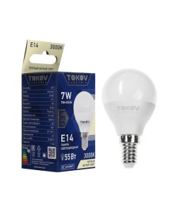 Лампа светодиодная 7 Вт G45 3000 К Е14 176 264В Tokov electric