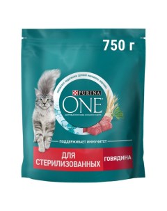 Сухой корм Purinа One для стерилизованных кошек говядина пшеница 750 г Purina