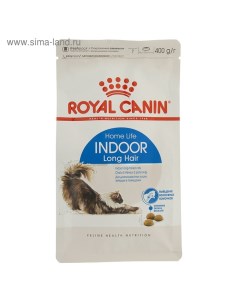 Сухой корм RC Indoor Long Hair для домашних длинношерстных кошек 400 г Royal canin