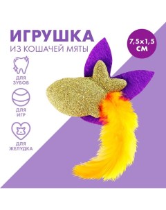 Игрушка для кошек «Радужная рыбка» из кошачьей мяты, 7,5 х 1,5 см Пушистое счастье