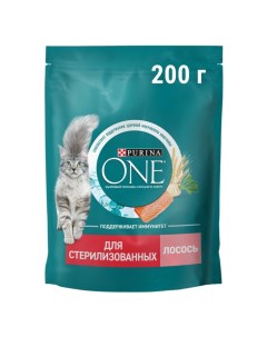 Сухой корм one для стерилизованных кошек лосось пшеница 200 г Purina