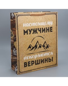 Пакет подарочный ламинированный упаковка Для настоящего мужчины 40 х 49 х 15 см Доступные радости