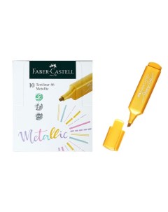 Маркер Текстовыделитель TL 46 Metallic мерцающий золотой 1 5 мм 154650 Faber castell