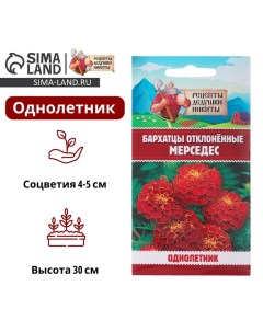 Семена цветов Бархатцы отклонённые (Тагетес) "Мерседес", 0,3 г Рецепты дедушки никиты