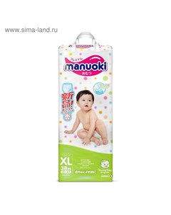 Подгузники-трусики XL, 12+ кг, 38 шт Manuoki