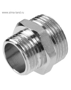 Ниппель переходной, наружная резьба, 1/2" х 3/4" никелированная латунь Aqualink