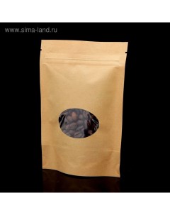 Пакет Zip-lock Крафт с круглым окном 11 х 16 см Upak land