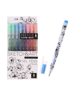 Набор гелевых ручек 8 цветов SKETCH ART Uni Write PASTELS 0 8 мм Brunovisconti