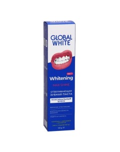 Зубная паста Max Shine, отбеливающая, 100 г Global white