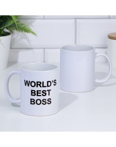 Кружка сублимация WORLD S BEST BOSS c нанесением Дарим красиво