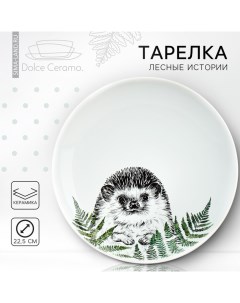 Тарелка керамическая «Ёжик», 22,5 см Dolce ceramo.