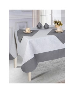 Скатерть Linen grey combi, размер 180х220 см Guten morgen