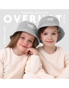 Панама детская для мальчика, цвет серый, р-р 52-54 Overhat kids