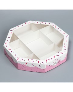 Коробка кондитерская, упаковка, «Sweet box», 29 х 29 х 5 см Дарите счастье