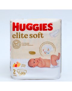 Подгузники Elite Soft 2, 4-6 кг, 20 шт Huggies