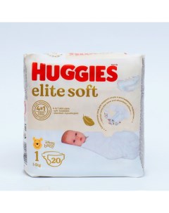 Подгузники Elite Soft 1, 3-5 кг, 20 шт Huggies