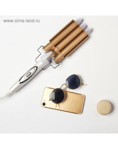 Плойка Luazon LW-09, 35 Вт, керамическое покрытие, d=25 мм, 220°С, белая Luazon home