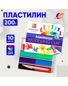 Пластилин 10 цветов 200 г "Классика" Луч