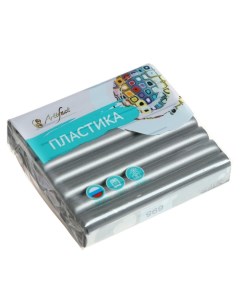 Пластика - полимерная глина, 50 г, металлик, серебро Artifact