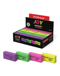 Ластик Joy 50 х 22 х 12 мм мягкий гипоаллергенный МИКС Erichkrause