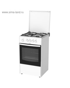 Плита 1A GM 441 002 W газовая 4 конфорки 50 л газовая духовка белая Darina