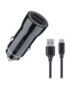 Автомобильное зарядное устройство Axxa (2232) 2 USB 2.4 A, кабель micro USB, чёрный Deppa