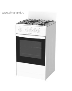 Плита S4 GM 441 101 W, газовая, 4 конфорки, 50 л, газовая духовка, белая Darina