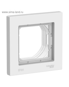 Рамка SE AtlasDesign Aqua, 1 пост, IP44, белая, ATN440101 Schneider electric