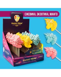 Карамель леденцовая единорог, микс, 30 г Sweet ness