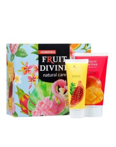 Подарочный набор Фламинго: Крем для рук, 75 мл + Молочко для тела, 150 мл Fruit divine