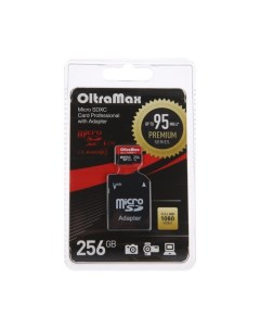 Карта памяти microSD 256 Гб SDXC UHS 1 класс 10 с адаптером SD Oltramax